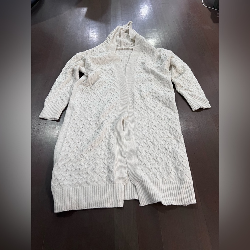 Women's long sweater. Size XL (White)